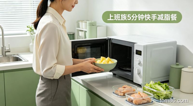 微波炉 5 分钟搞定：懒人高纤维土豆减脂餐,宿舍党上班族都能做