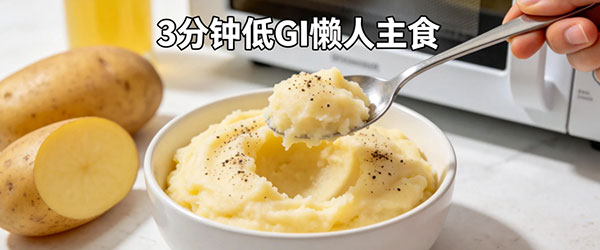 微波炉土豆泥：低 GI 主食超快手