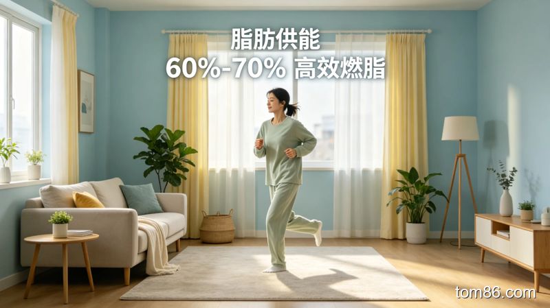 运动强度控制在最大心率的 60%-70% 