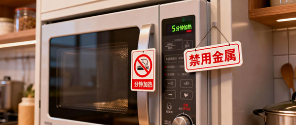 微波炉加热禁用金属