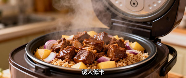 低卡的牛肉配洋葱土豆块